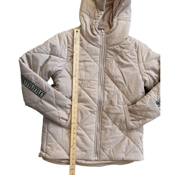 PrettyLittleThing Stone Peach Skin Diamond Quilted Jacket Women's Size 0 US New! - Picture 11 of 14